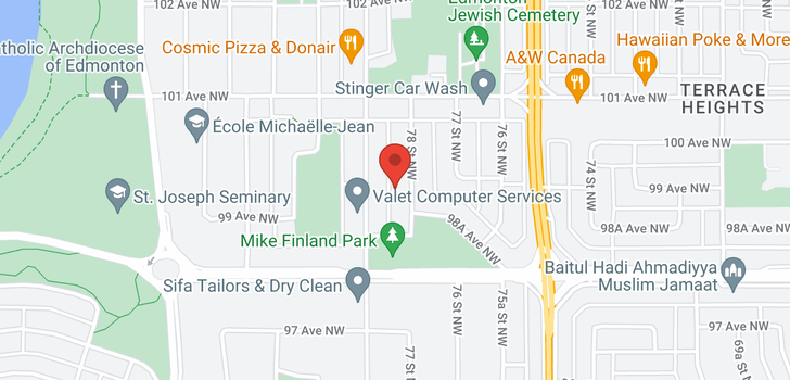 map of 9848 78 ST NW